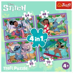 PUZZLE 4W1 LILO & STITCH SZALONY DZIEŃ 34633 TREFL