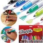 MARKERY SHARPIE PERMAMENTNE PISAKI MAZAKI ZESTAW 18 INTENSYWNYCH KOLORÓW