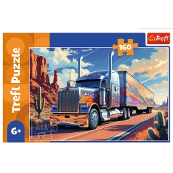 PUZZLE 160 CIĘŻARÓWKA W TRASIE TIR USA SAMOCHÓD UKŁADANKA TREFL 15413