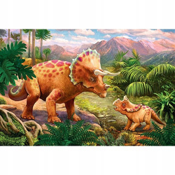 PUZZLE MINI 54 ELEMENTY NIESAMOWITE DINOZAURY DINO UKŁADANKA TREFL 19729