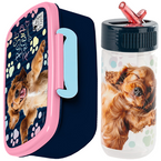 BIDON NA WODĘ BUTELKA 330ml DERFORM 2w1 ŚNIADANIÓWKA LUNCHBOX CLEO I FRANK