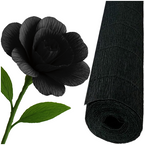 KREPINA WŁOSKA 603 BIBUŁA MARSZCZONA 50x250cm 180g CZARNA