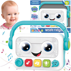 INTERAKTYWNE WESOŁE RADYJKO EDUKACYJNE UCZY FRAZ LICZB NAGRYWA SŁOWA E-EDU