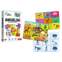 GRA EDUKACYJNA DLA DZIECI ANGIELSKI MAŁY ODKRYWCA UKŁADANKA TREFL 02812