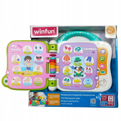 KSIĄŻECZKA INTERAKTYWNA EDUKACYJNA DWUJĘZYCZNA PL ANG PIERWSZE SŁOWA WINFUN