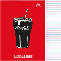 ZESZYT A4 3-LINIA PODWÓJNA KOLOROWA 32 KARTKI SZKOLNY COCA COLA INTERDRUK