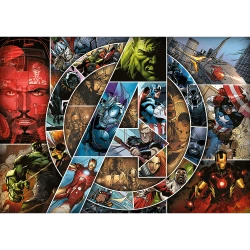 PUZZLE 1000 MARVEL AVENGERS BOHATEROWIE IRON MAN HULK UKŁADANKA TREFL 10934