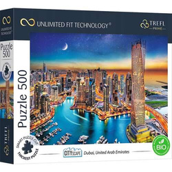 PUZZLE 500 EL. DUBAI UNITED ARAB EMIRATES EMIRATY DUBAJ BIO TREFL 37455