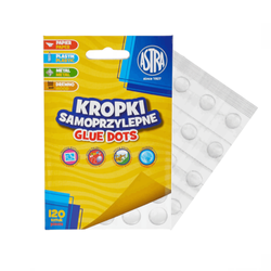 KLEJĄCE KROPKI MOCUJĄCE SAMOPRZYLEPNE BEZBARWNE 360 sztuk ASTRA - 3 op.
