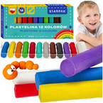 PLASTELINA SZKOLNA OKRĄGŁA 12 INTENSYWNYCH KOLORÓW STARPAK