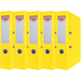 SEGREGATOR A4/75mm OFFICE PRODUCTS Z DŹWIGNIĄ PP ŻÓŁTY 5 SZTUK