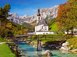 PUZZLE KOŚCIÓŁEK W RAMSAU NIEMCY GÓRY STRUMIEŃ MOST 3000EL CASTORLAND