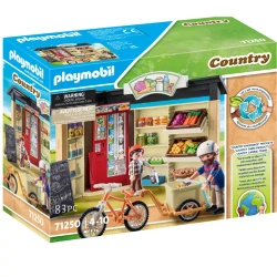 PLAYMOBIL WIEJSKI SKLEP CAŁODOBOWY FIGURKI AKCESORIA ROWER COUNTRY 83 EL.