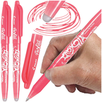 DŁUGOPIS WYMAZYWALNY PIÓRO PILOT FRIXION BALL 0.7mm KORALOWY - 2 sztuki