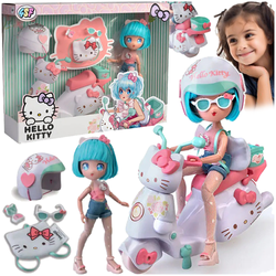 LALKA PRETTY PINK SCOOTER SKUTER HELLO KITTY MANGA MODA JAPOŃSKA PRZEGUBOWA
