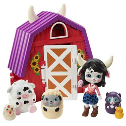 ENCHANTIMALS LALKA CAMBRIE COW FARMA ZE ZWIERZĄTKAMI ŁACIATA KRÓWKA MATTEL