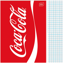 ZESZYT DO SŁÓWEK A6 32 KARTKI W KRATKĘ MAT + UV COCA COLA INTERDRUK