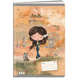 ZESZYT A4 W LINIE 40 KARTEK DZIEWCZYNKA ANEKKE SZKOLNY MIĘKKA OPRAWA ARGUS