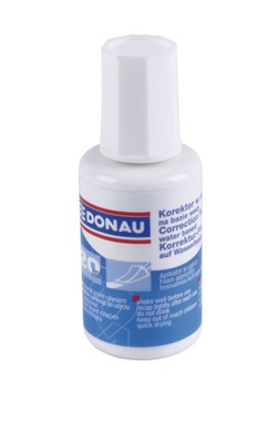 KOREKTOR W PŁYNIE Z APLIKATOREM WODNY 20 ML SZKOLNY BIUROWY DONAU