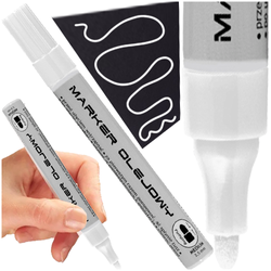 MARKER OLEJOWY DO DREWNA METALU SZKŁA WODOODPORNY BIAŁY TOMA OKRĄGŁY 2,5mm