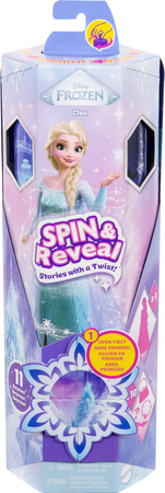 LALKA ELSA KRAINA LODU FROZEN SPIN REVEAL AKCESORIA NIESPODZIANKI MATTEL