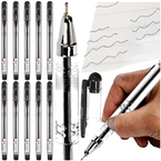 DŁUGOPIS ŻELOWY TRADYCYJNY ZE SKUWKĄ PENMATE FLEXI 0.7mm CZARNY 10 SZTUK