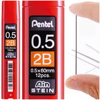 WKŁADY DO OŁÓWKA AUTOMATCZNEGO GRAFITY RYSIKI 0.5mm 2B PENTEL AIN STEIN