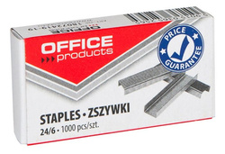 ZSZYWKI BIUROWE OFFICE STALOWE CYNKOWANE SREBRNE  24/6 mocne - 4000 SZTUK