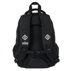 PLECAK SZKOLNY TRZYKOMOROWY LEKKI 22L ST.RIGHT BP-77 CZARNY BLACK VINTAGE