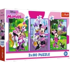 PUZZLE 3x80 DISNEY MYSZKA MINNIE I PRZYJACIELE UKŁADANKA 34889 TREFL