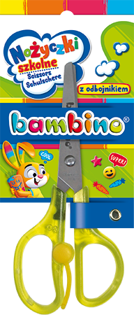NOŻYCZKI BAMBINO Z ODBOJNIKIEM DLA PRAWORĘCZNYCH MAJEWSKI SZKOLNE - 2 szt.