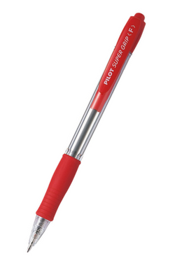 DŁUGOPIS AUTOMATYCZNY OLEJOWY WKŁAD PILOT SUPER GRIP ERGONOMICZNY CZERWONY