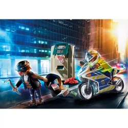 PLAYMOBIL POLICYJNY MOTOR POŚCIG ZA PRZESTĘPCĄ AKCESORIA CITY ACTION 32 EL.