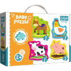 PUZZLE BABY GRUBE 4W1 ZWIERZĄTKA NA WSI DLA NAJMŁODSZYCH TREFL