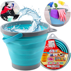 WIADRO SKŁADANE WIADERKO SILIKONOWE UNIWERSALNE DO PIASKU NA WODĘ NIEB.