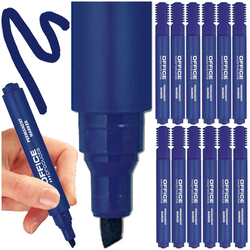 MARKER PERMANENTNY OFFICE PRODUCTS NIEBIESKI PISAK WODOODPORNY - 12 szt.
