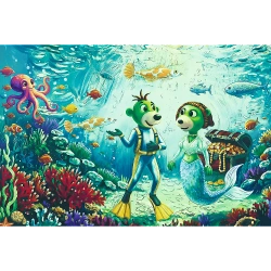 PUZZLE 100 EL. RODZINA TREFLIKÓW MAGIA GŁĘBIN INSPIRED BY ART TREFL 16565