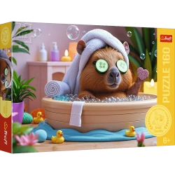 PUZZLE 160 ELEMENTÓW KAPIBARA W SPA UKŁADANKA DLA DZIECI TREFL 15433