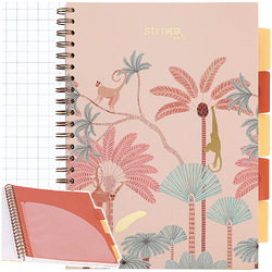 KOŁOZESZYT A4 ZESZYT NA SPIRALI W KRATKĘ 100K 80g STRIGO PADS AFRYKA BEŻOWY