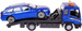 LAWETA HOLOWNIK Z SAMOCHODEM OSOBOWYM AUDI A6 MODEL BBURAGO 1/43