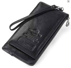 Długi męski portfel ze skóry naturalnej w stylu vintage CONTACT'S