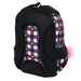 PLECAK SZKOLNY TRZYKOMOROWY 20L STRIGHT BP-26 RÓŻOWA SZACHOWNICA + NAKLEJKI