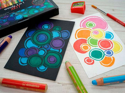 KREDKI 6 KOLORÓW WOODY 3W1 Z TEMPERÓWKĄ STABILO