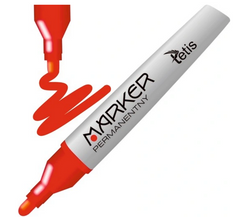 MARKER PERMAMENTNY WODOODPORNY 3mm CZERWONY KOŃCÓWKA STOŻKOWA TETIS