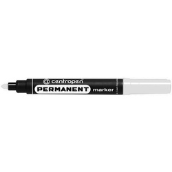 MARKER PISAK FLAMASTER PERMANENTY OKRĄGŁY 2.5mm BIAŁY CENTROPEN - 5 szt.