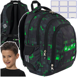 PLECAK SZKOLNY ST.RIGHT MAJEWSKI BP04 DLA GRACZA GREEN GAME + NAKLEJKI