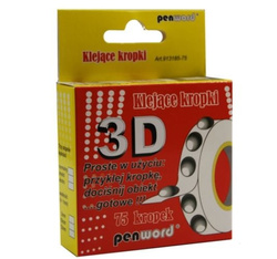 KLEJĄCE KROPKI MOCUJĄCE 3D BEZBARWNE 75 - PENWORD