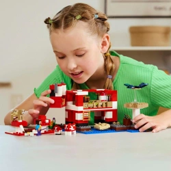 LEGO MINECRAFT DOM GRZYBOWEJ KROWY WYSPA FIGURKI STEVE 500 EL. 21270