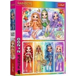 PUZZLE RAINBOW HIGH 2x200 TĘCZOWE LALKI LALECZKI UKŁADANKA TREFL 13335
