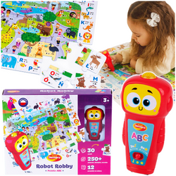 PUZZLE ZABAWKA EDUKACYJNA INTERAKTYWNA ROBOT ROBBY PUZZLE ABC DŻWIĘKI DUMEL